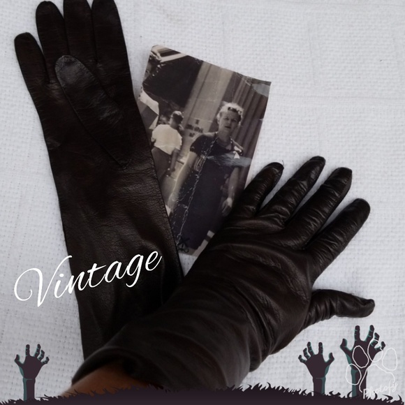 Vintage Accessories - Wonderful vintage leather opera gloves 7
